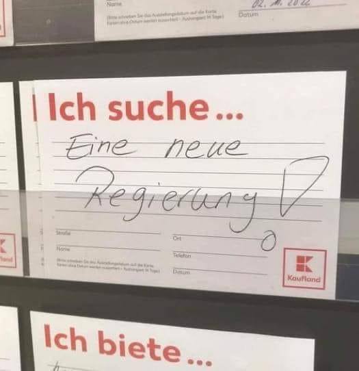 Eine neue Regierung?! Eine neue Regierung?!